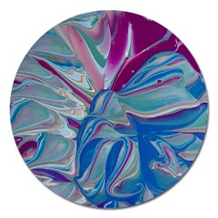 The Painted Shell Magnet 5  (round) by kaleidomarblingart