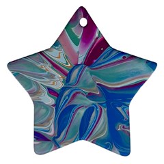 The Painted Shell Star Ornament (two Sides) by kaleidomarblingart