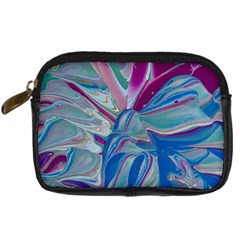 The Painted Shell Digital Camera Leather Case by kaleidomarblingart