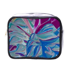 The Painted Shell Mini Toiletries Bag (one Side) by kaleidomarblingart