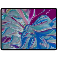 The Painted Shell Fleece Blanket (large)  by kaleidomarblingart