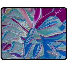 The Painted Shell Fleece Blanket (medium)  by kaleidomarblingart