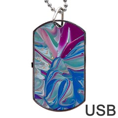 The Painted Shell Dog Tag Usb Flash (two Sides) by kaleidomarblingart