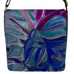 The Painted Shell Flap Closure Messenger Bag (s) by kaleidomarblingart