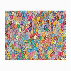 Floral Flowers Small Glasses Cloth (2 Sides) by artworkshop