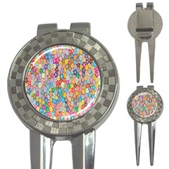 Floral Flowers 3-in-1 Golf Divots by artworkshop