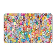 Floral Flowers Magnet (rectangular) by artworkshop