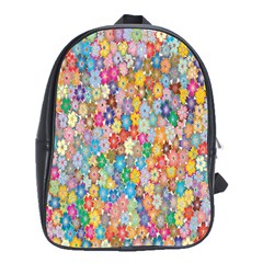 Floral Flowers School Bag (large) by artworkshop