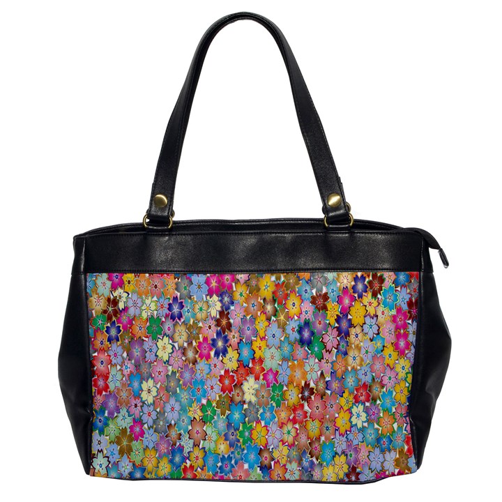 Floral Flowers Oversize Office Handbag