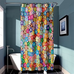 Floral Flowers Shower Curtain 36  X 72  (stall)  by artworkshop