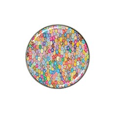 Floral Flowers Hat Clip Ball Marker by artworkshop