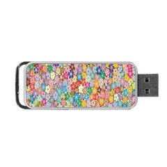 Floral Flowers Portable Usb Flash (two Sides) by artworkshop