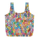 Floral Flowers Full Print Recycle Bag (L) Front