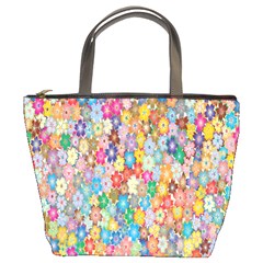 Floral Flowers Bucket Bag by artworkshop