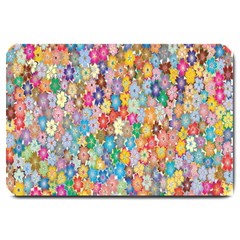 Floral Flowers Large Doormat  by artworkshop