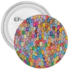 Floral Flowers 3  Buttons by artworkshop