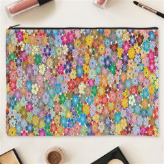 Floral Flowers Cosmetic Bag (xxxl) by artworkshop