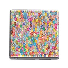 Floral Flowers Memory Card Reader (square 5 Slot) by artworkshop