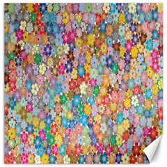 Floral Flowers Canvas 16  X 16  by artworkshop