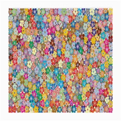 Floral Flowers Medium Glasses Cloth (2 Sides) by artworkshop