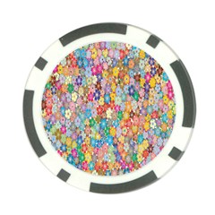 Floral Flowers Poker Chip Card Guard