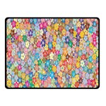 Floral Flowers Double Sided Fleece Blanket (Small)  45 x34  Blanket Front