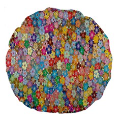 Floral Flowers Large 18  Premium Round Cushions