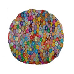 Floral Flowers Standard 15  Premium Round Cushions by artworkshop