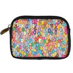 Floral Flowers Digital Camera Leather Case by artworkshop