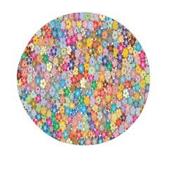 Floral Flowers Mini Round Pill Box by artworkshop