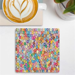 Floral Flowers Uv Print Square Tile Coaster  by artworkshop