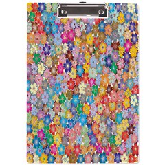 Floral Flowers A4 Clipboard by artworkshop