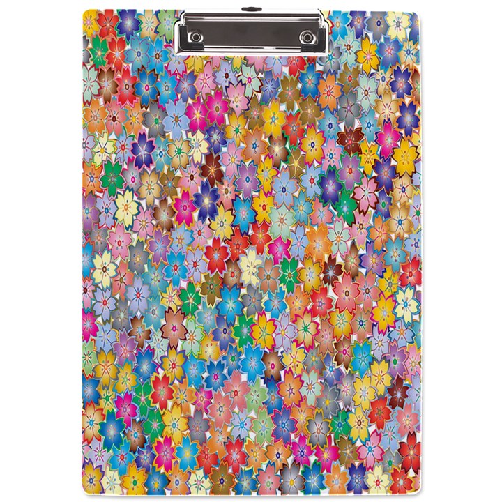 Floral Flowers A4 Clipboard