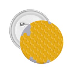 Hexagons Yellow Honeycomb Hive Bee Hive Pattern 2 25  Buttons by artworkshop