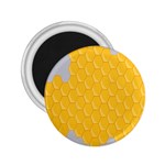 Hexagons Yellow Honeycomb Hive Bee Hive Pattern 2.25  Magnets Front