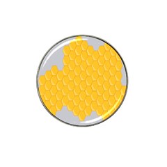 Hexagons Yellow Honeycomb Hive Bee Hive Pattern Hat Clip Ball Marker (10 Pack) by artworkshop