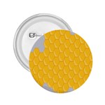 Hexagons Yellow Honeycomb Hive Bee Hive Pattern 2.25  Buttons Front