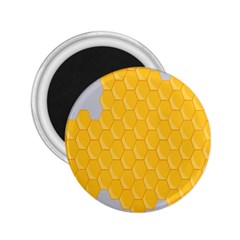 Hexagons Yellow Honeycomb Hive Bee Hive Pattern 2 25  Magnets by artworkshop