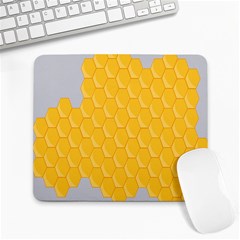 Hexagons Yellow Honeycomb Hive Bee Hive Pattern Large Mousepads by artworkshop