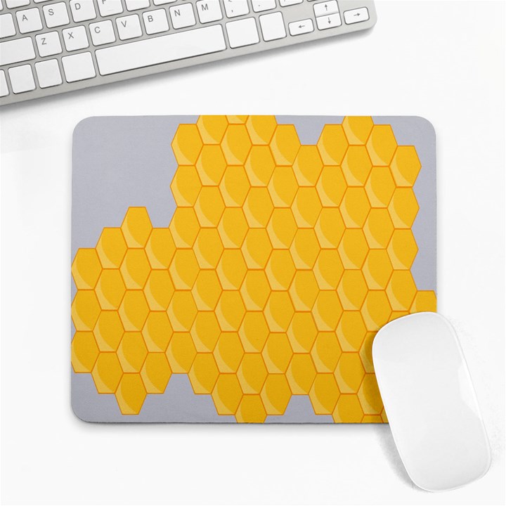 Hexagons Yellow Honeycomb Hive Bee Hive Pattern Large Mousepads