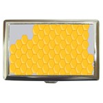 Hexagons Yellow Honeycomb Hive Bee Hive Pattern Cigarette Money Case Front