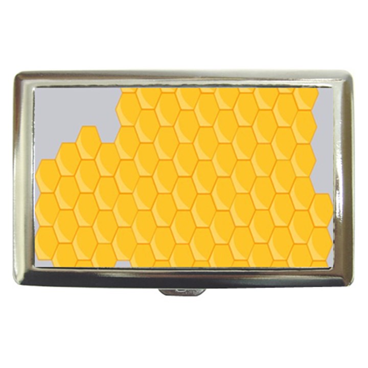 Hexagons Yellow Honeycomb Hive Bee Hive Pattern Cigarette Money Case