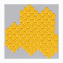 Hexagons Yellow Honeycomb Hive Bee Hive Pattern Medium Glasses Cloth (2 Sides) by artworkshop