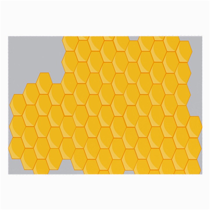 Hexagons Yellow Honeycomb Hive Bee Hive Pattern Large Glasses Cloth