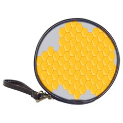 Hexagons Yellow Honeycomb Hive Bee Hive Pattern Classic 20-cd Wallets by artworkshop