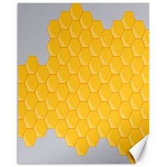 Hexagons Yellow Honeycomb Hive Bee Hive Pattern Canvas 16  X 20 