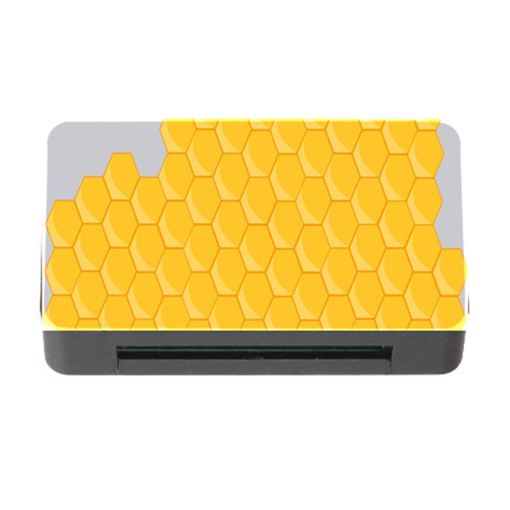 Hexagons Yellow Honeycomb Hive Bee Hive Pattern Memory Card Reader with CF