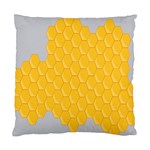 Hexagons Yellow Honeycomb Hive Bee Hive Pattern Standard Cushion Case (Two Sides) Back