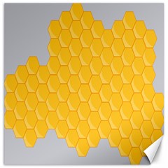 Hexagons Yellow Honeycomb Hive Bee Hive Pattern Canvas 16  X 16  by artworkshop