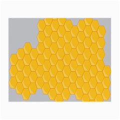 Hexagons Yellow Honeycomb Hive Bee Hive Pattern Small Glasses Cloth (2 Sides) by artworkshop